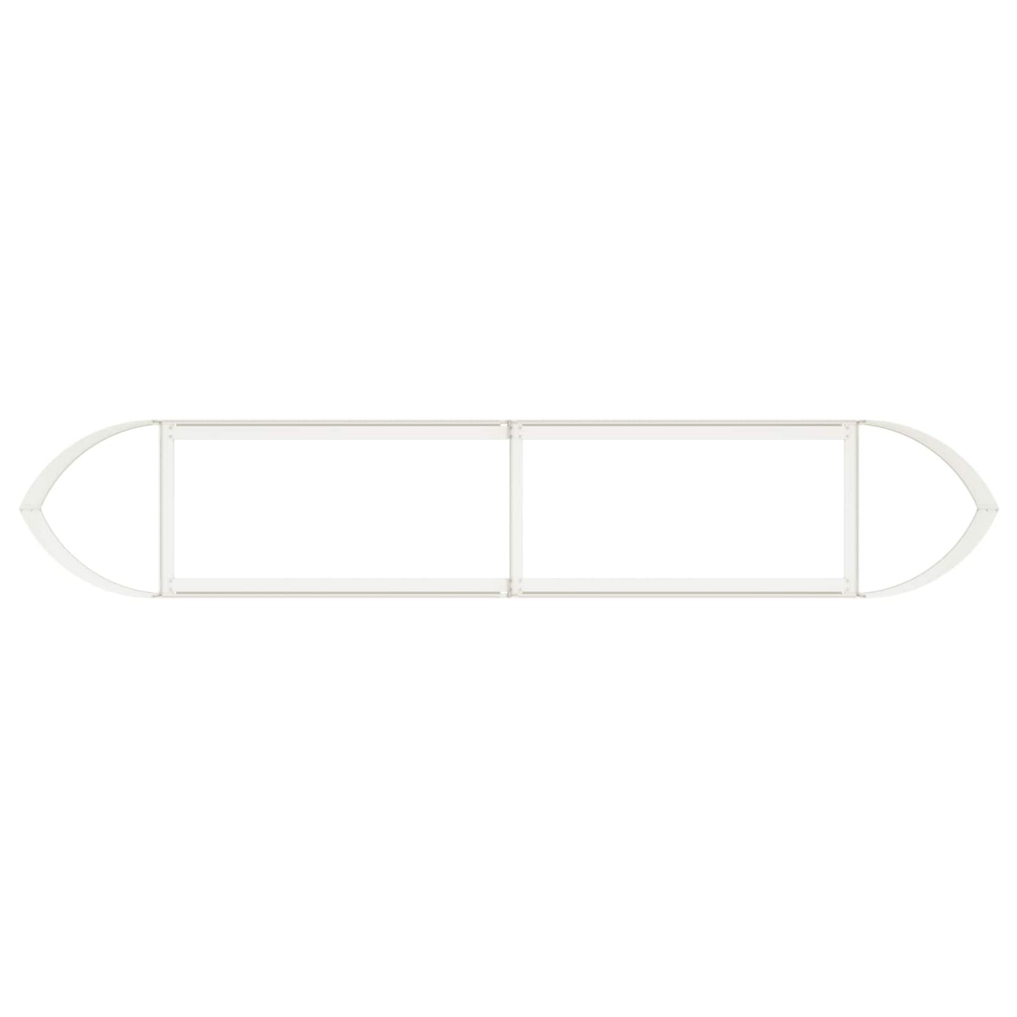vidaXL Υψωμένο Κρεβάτι Κήπου Λευκό 220 x 40 x 40 εκ Ατσάλι