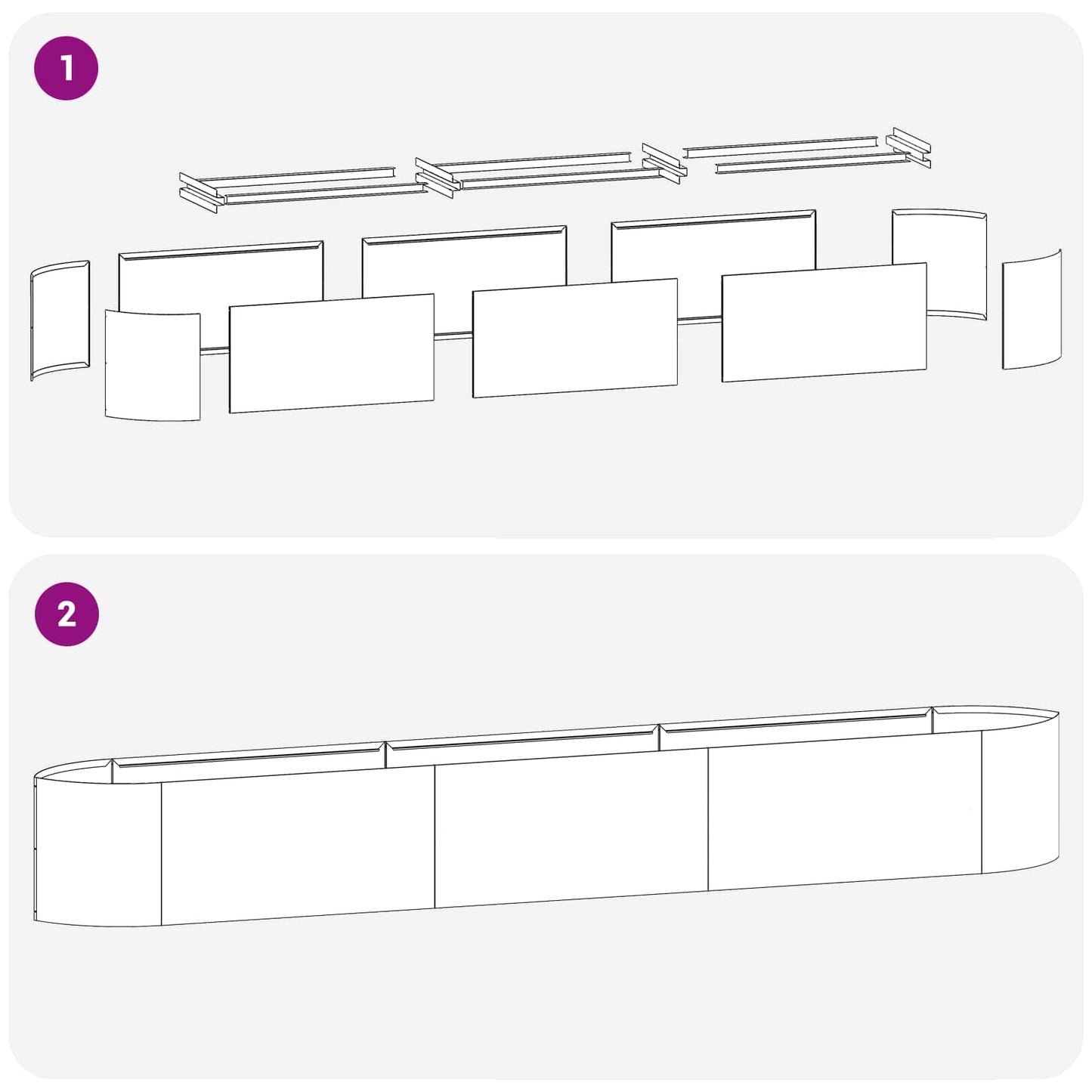 vidaXL Υψωμένο Κρεβάτι Κήπου Λαδί 300 x 40 x 40 εκ Ατσάλι