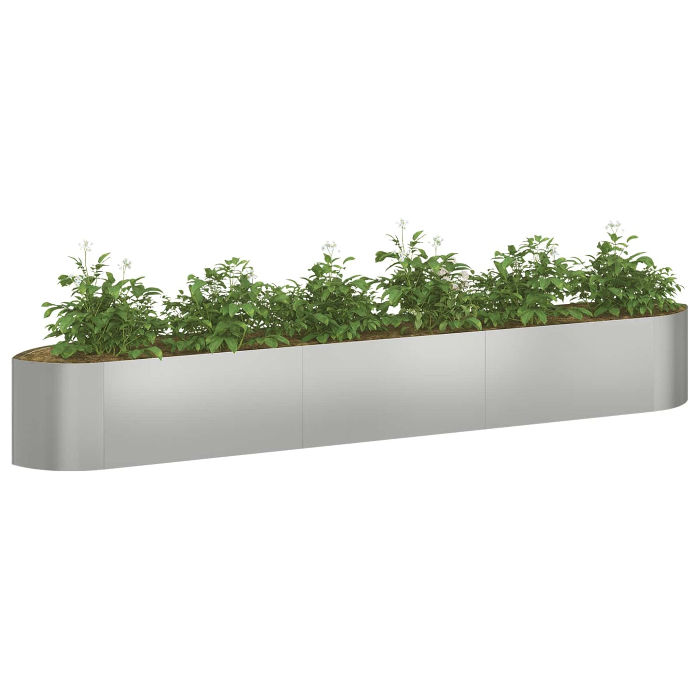 vidaXL Υψωμένο Κρεβάτι Κήπου Γαλβανισμένος Χάλυβας 300 x 40 x 40 εκ