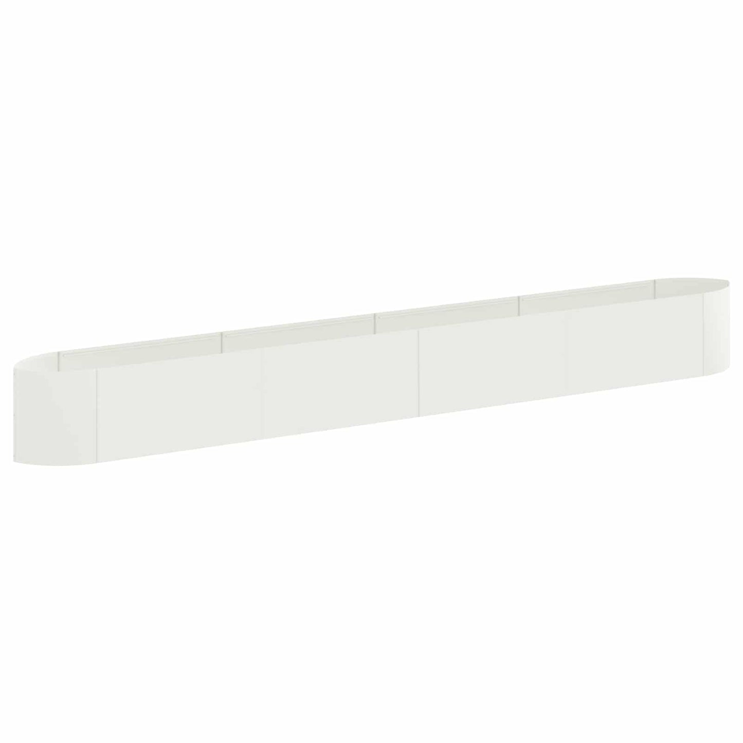 vidaXL Υψωμένο Κρεβάτι Κήπου Λευκό 380 x 40 x 40 εκ Ατσάλι