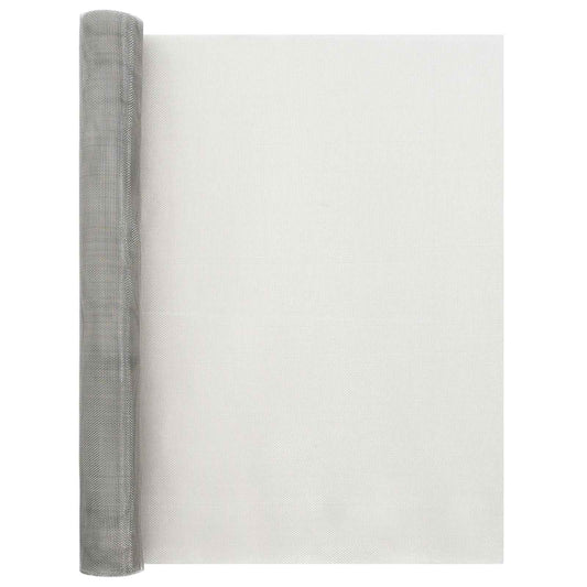 vidaXL Πλέγμα Οθόνης 60 x 1000 cm 20 Mesh Ανοξείδωτο Ατσάλι 201 Ασημί