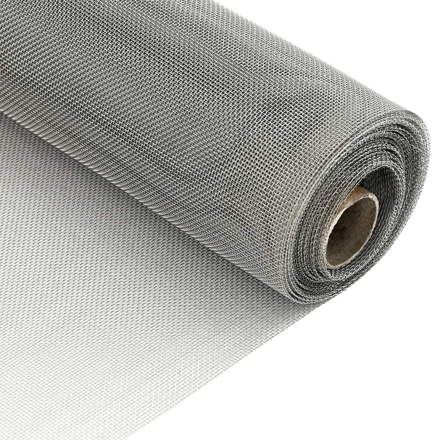 vidaXL Πλέγμα Οθόνης 100 x 2000 cm 20 Mesh Ανοξείδωτο Ατσάλι 201 Ασημί