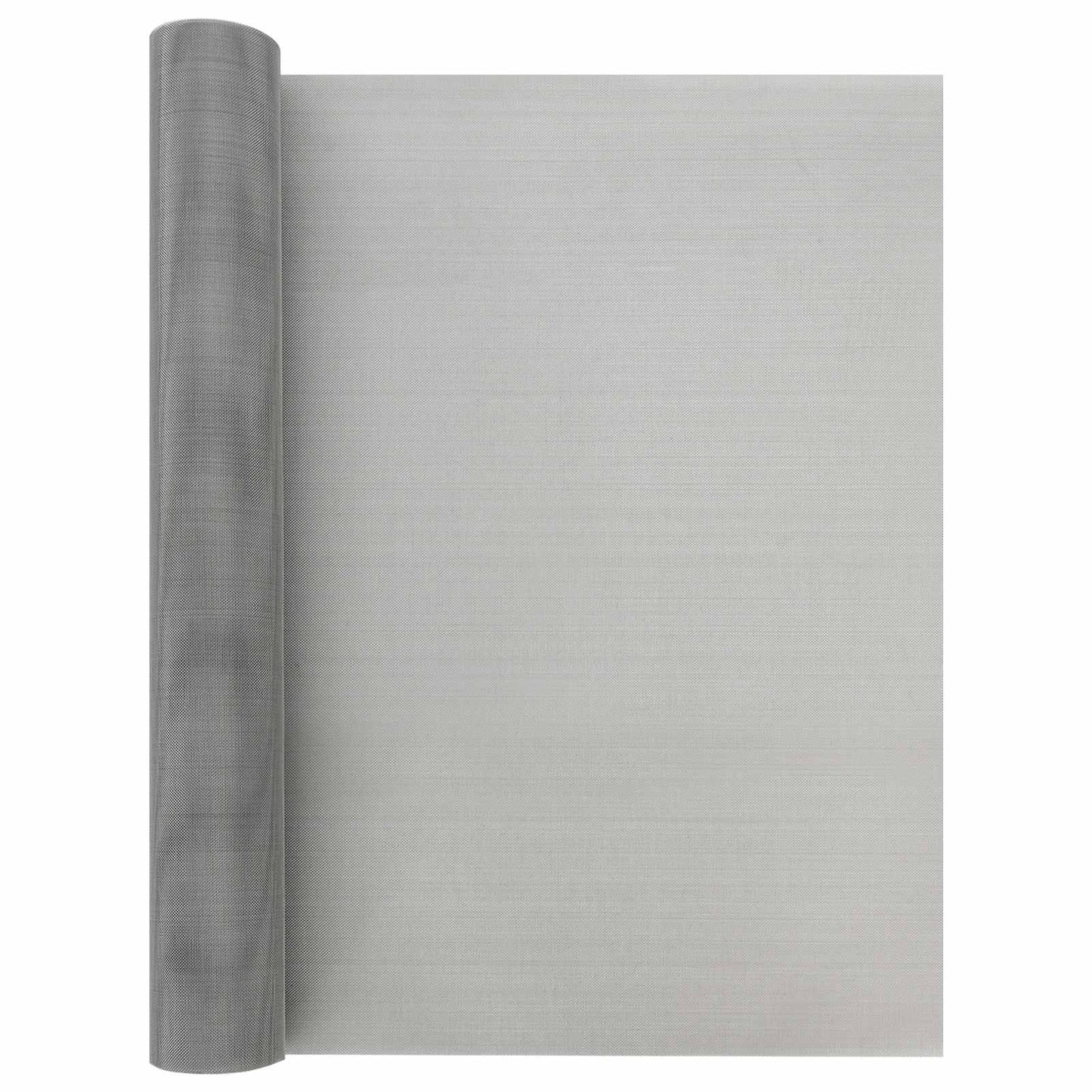 vidaXL Πλέγμα Οθόνης 60 x 1000 cm 30 Mesh Ανοξείδωτο Ατσάλι 201 Ασημί