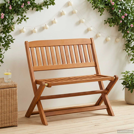 vidaXL Πάγκος Παιδιών Καφέ 61 x 38 x 57 εκ. Στερεό Ξύλο Ευκαλύπτου