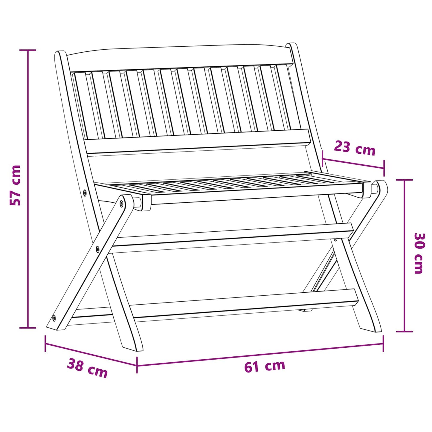 vidaXL Πάγκος Παιδιών Καφέ 61 x 38 x 57 εκ. Στερεό Ξύλο Ευκαλύπτου