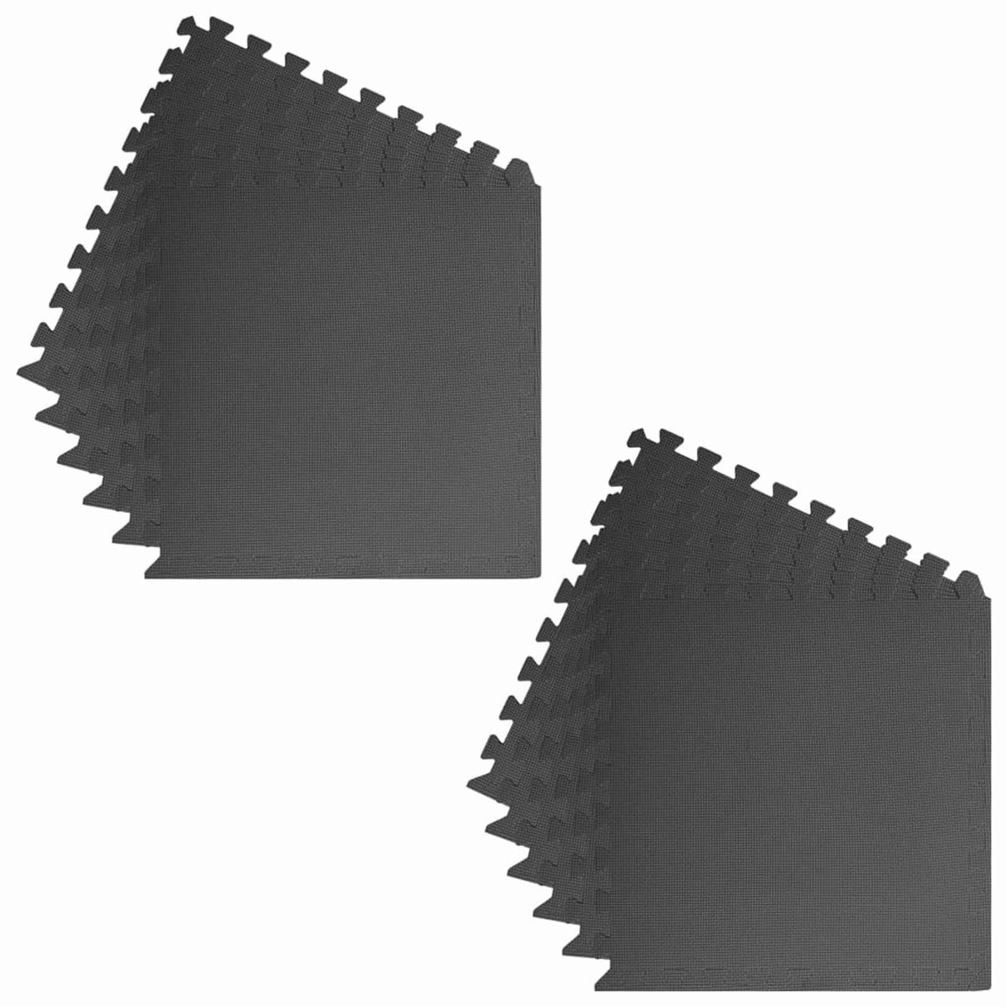 vidaXL Στρώματα Γυμναστικής Παζλ 12 pcs Μαύρο 4,32 τ.μ. Φελιζόλ EVA