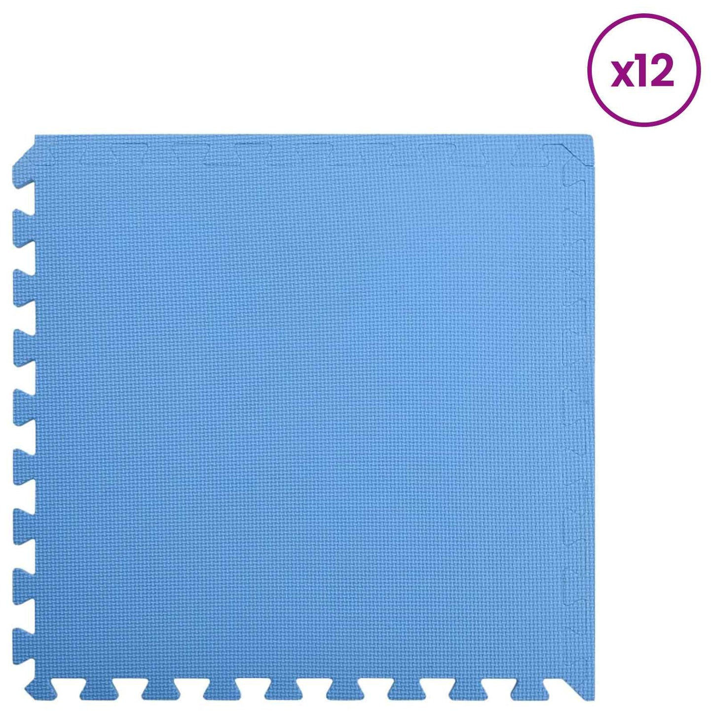 vidaXL Στρώματα Γυμναστικής Παζλ 12 pcs Μπλε 4,32 τ.μ. Φελιζόλ EVA