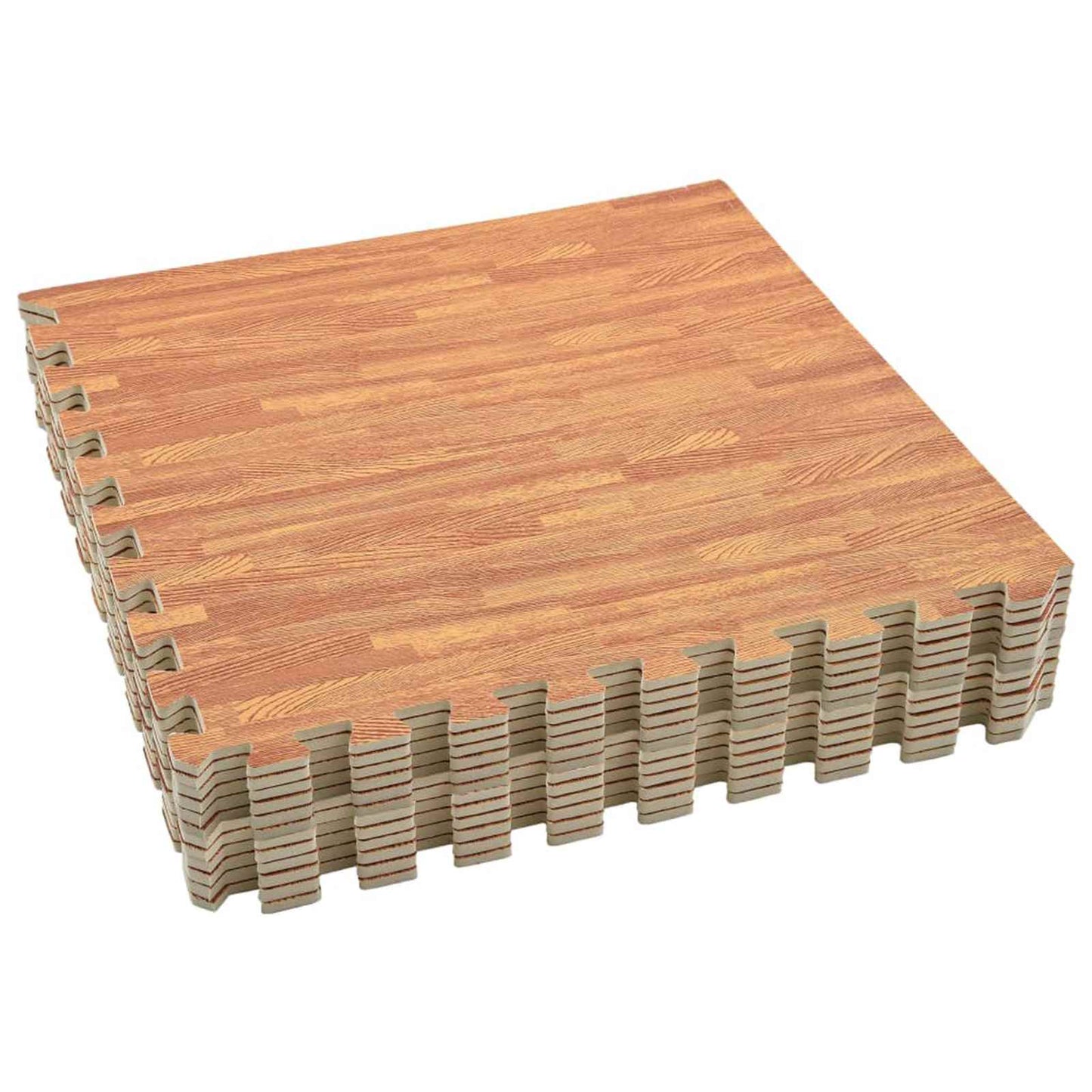 vidaXL Στρώματα Γυμναστικής Παζλ 12 pcs Καφέ 4,32 τ.μ. Φελιζόλ EVA