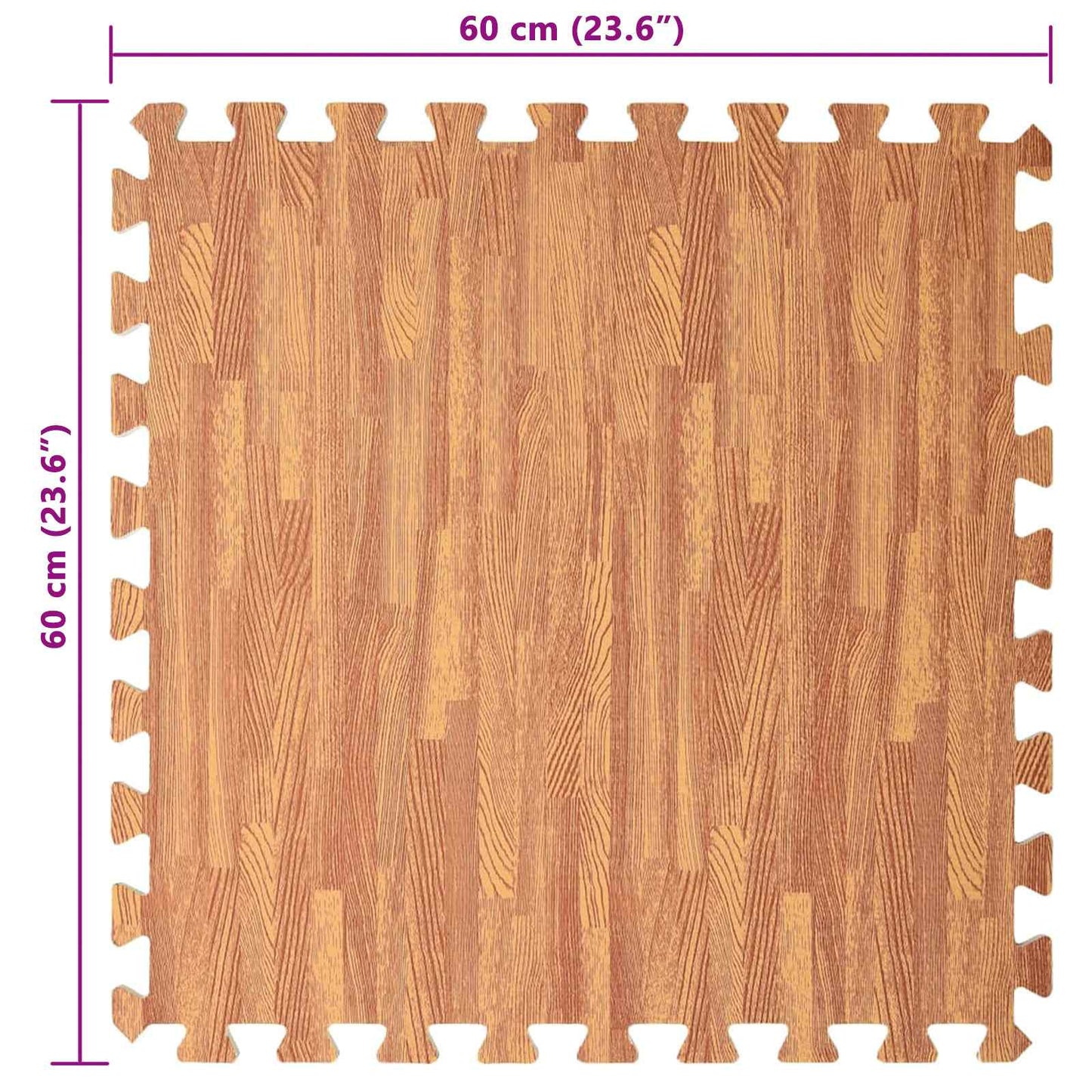 vidaXL Χαλάκι για Πισίνα 24 pcs ξύλο 8,64 τ.μ. Φελιζόλ EVA
