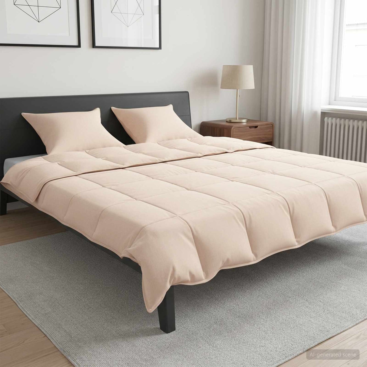 vidaXL Σετ Παπλωμάτων 2 τμχ. 260 x 220 εκ. Όλες οι εποχές Ίνα Καπόκ