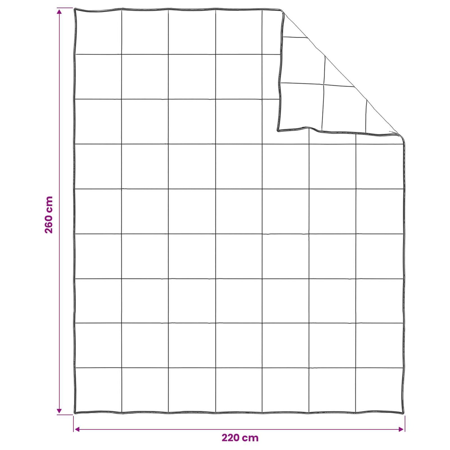 vidaXL Σετ Παπλωμάτων 2 τμχ. 260 x 220 εκ. Όλες οι εποχές Ίνα Καπόκ