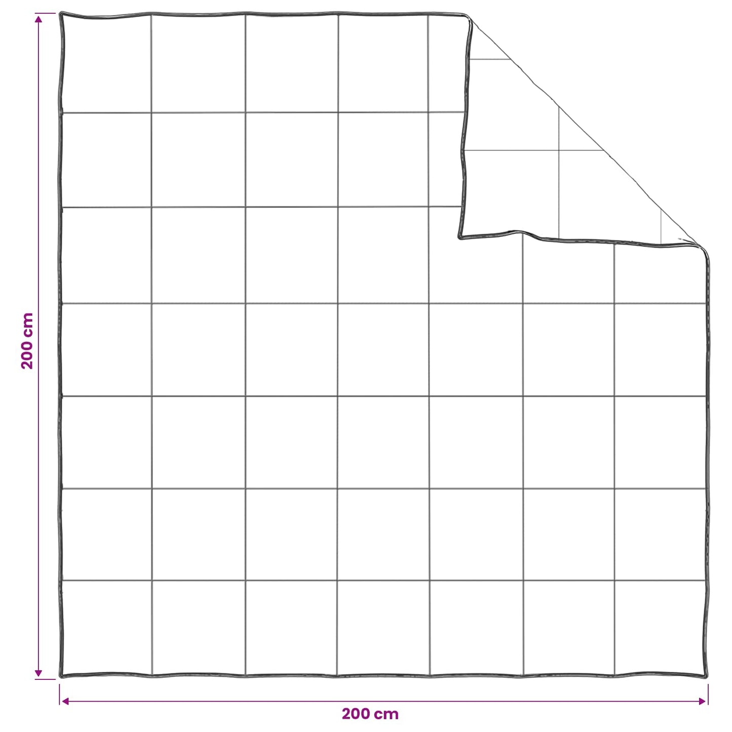 vidaXL Σετ Παπλωμάτων 2 τμχ. 200 x 200 cm 250 gsm Φυσικός Καπόκ Μπεζ