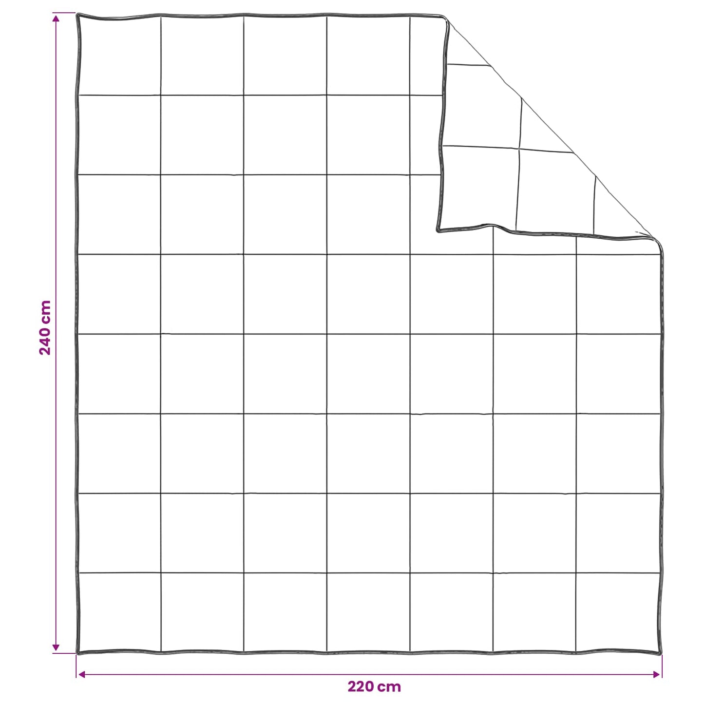 vidaXL Σετ Παπλωμάτων 2 τμχ. 240 x 220 cm 250 gsm Φυσικός Καπόκ Μπεζ
