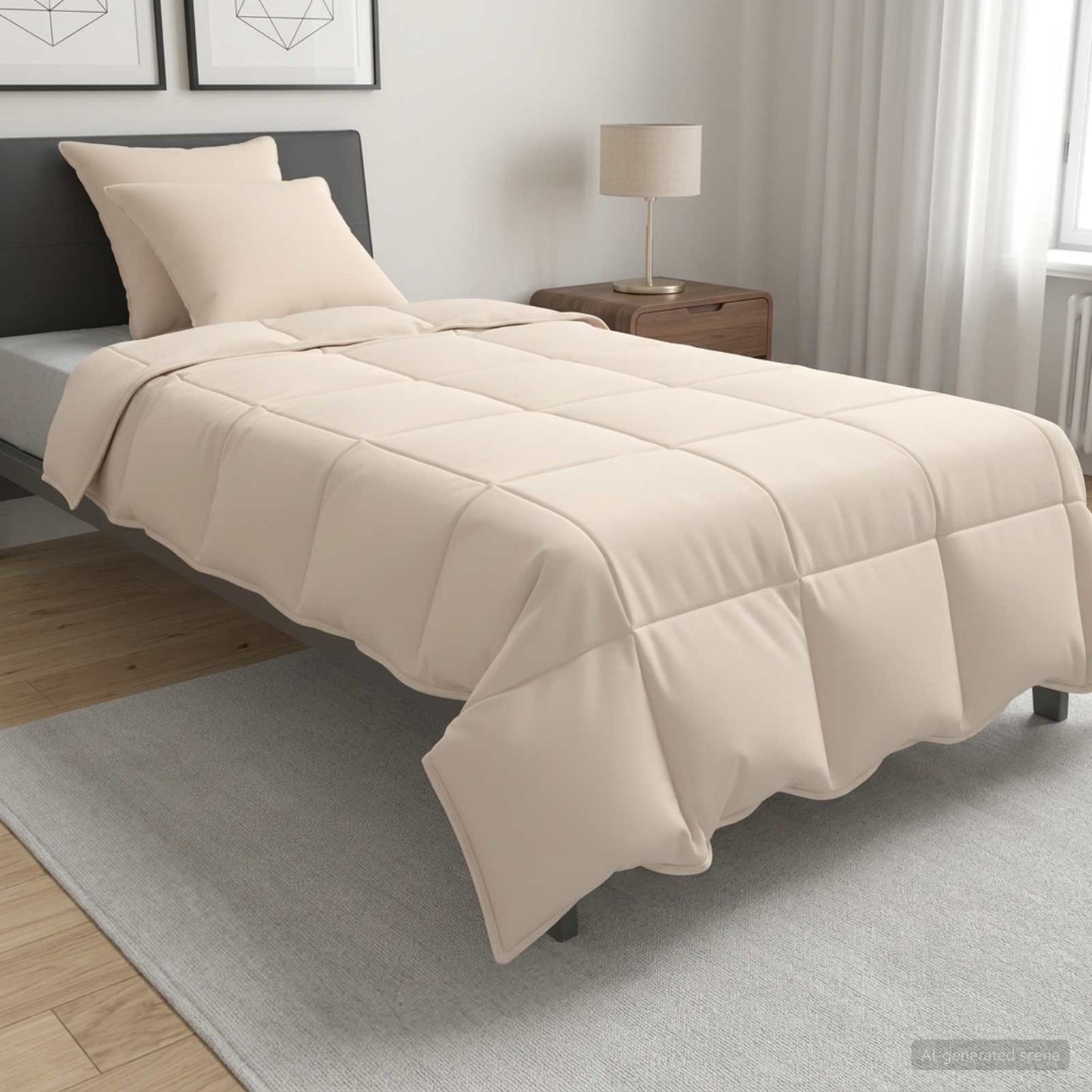 vidaXL Σετ Παπλωμάτων 2 τμχ. 135 x 220 εκ. Όλες οι εποχές Ίνα Καπόκ