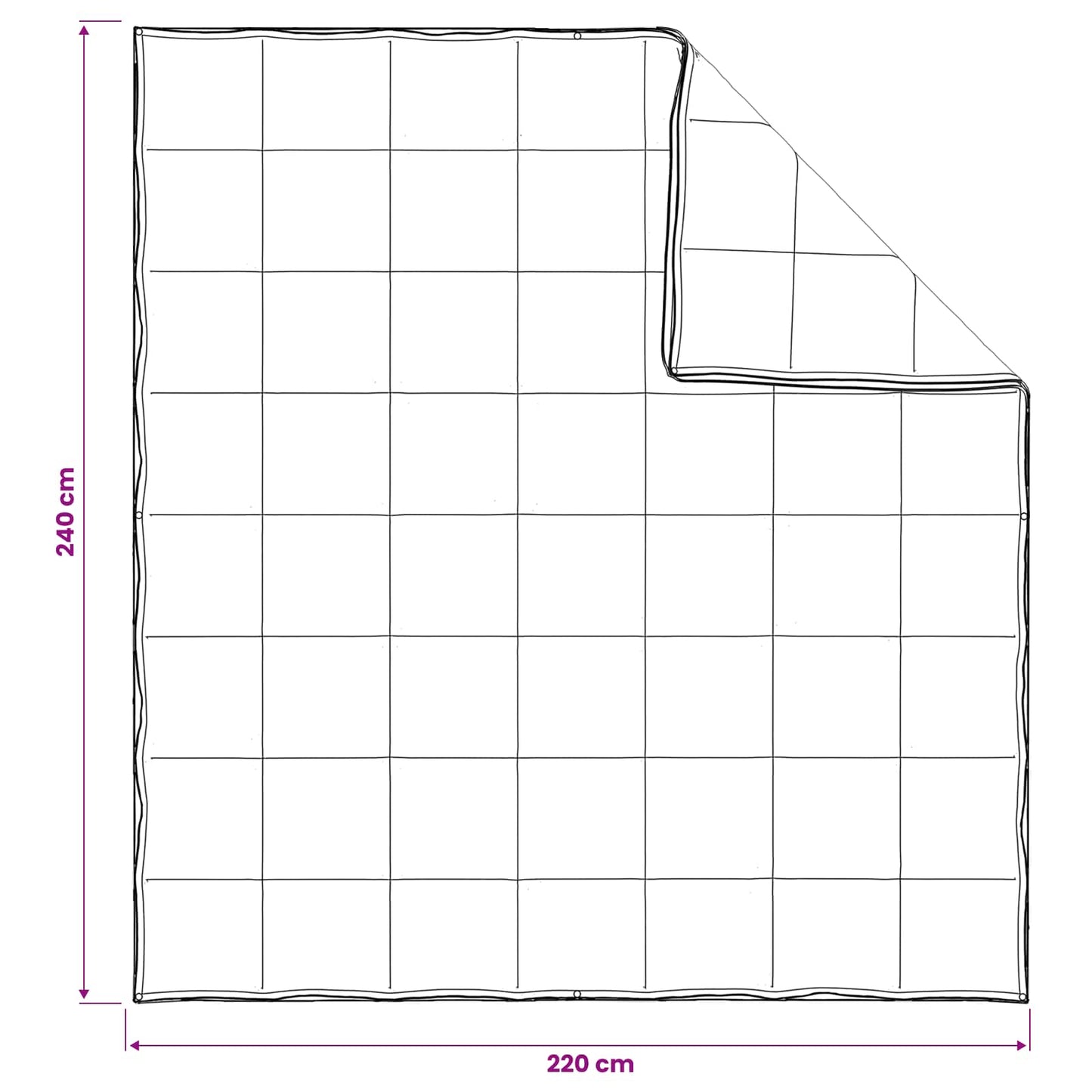 vidaXL Σετ Παπλωμάτων 2 τμχ. 240 x 220 cm Καποκ και Πολυεστέρας Μπεζ