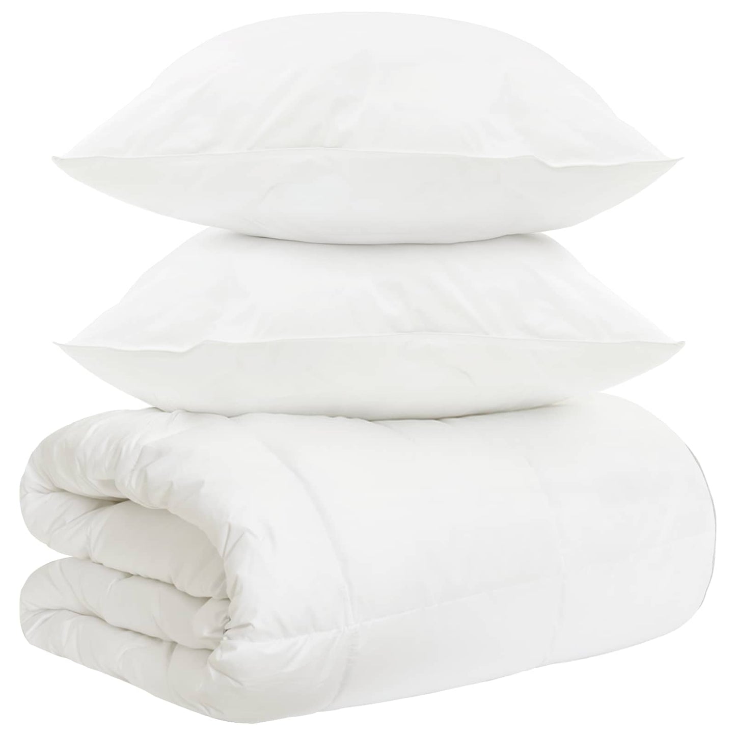vidaXL Σετ Παπλωμάτων 3 τμχ. Λευκό Ίνες μπαμπού