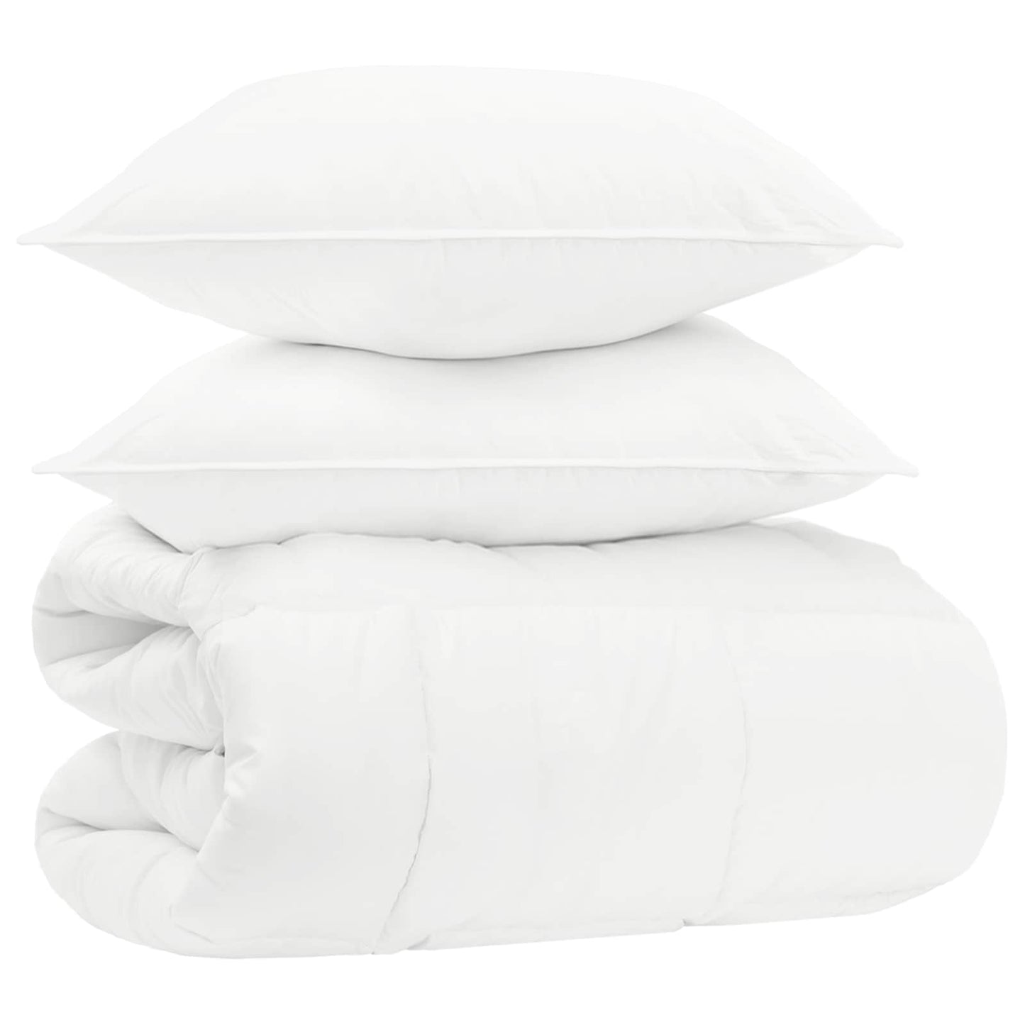 vidaXL Σετ πάπλωμα Λευκό 220 x 240 cm Βαμβάκι, Μπαμπού, Πολυεστέρας