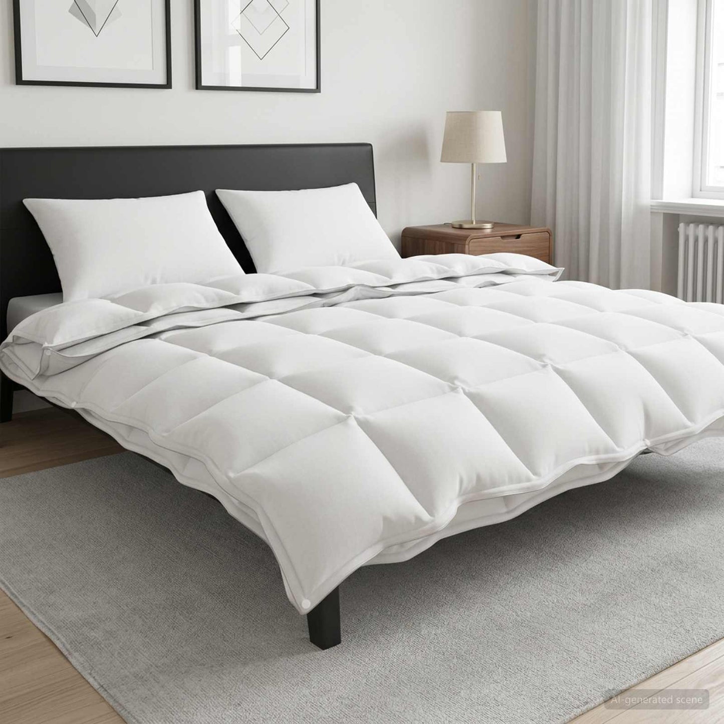 vidaXL Σετ Παπλωμάτων 3 τμχ. 240 x 220 cm Όλες οι εποχές Μπαμπού Λευκό