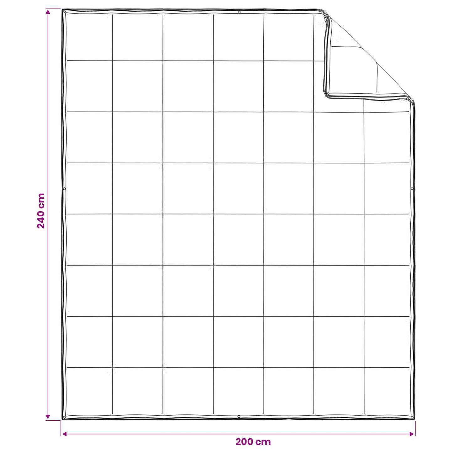 vidaXL Σετ Παπλωμάτων 3 τμχ. 200 x 240 cm Όλες οι εποχές Μπαμπού Λευκό