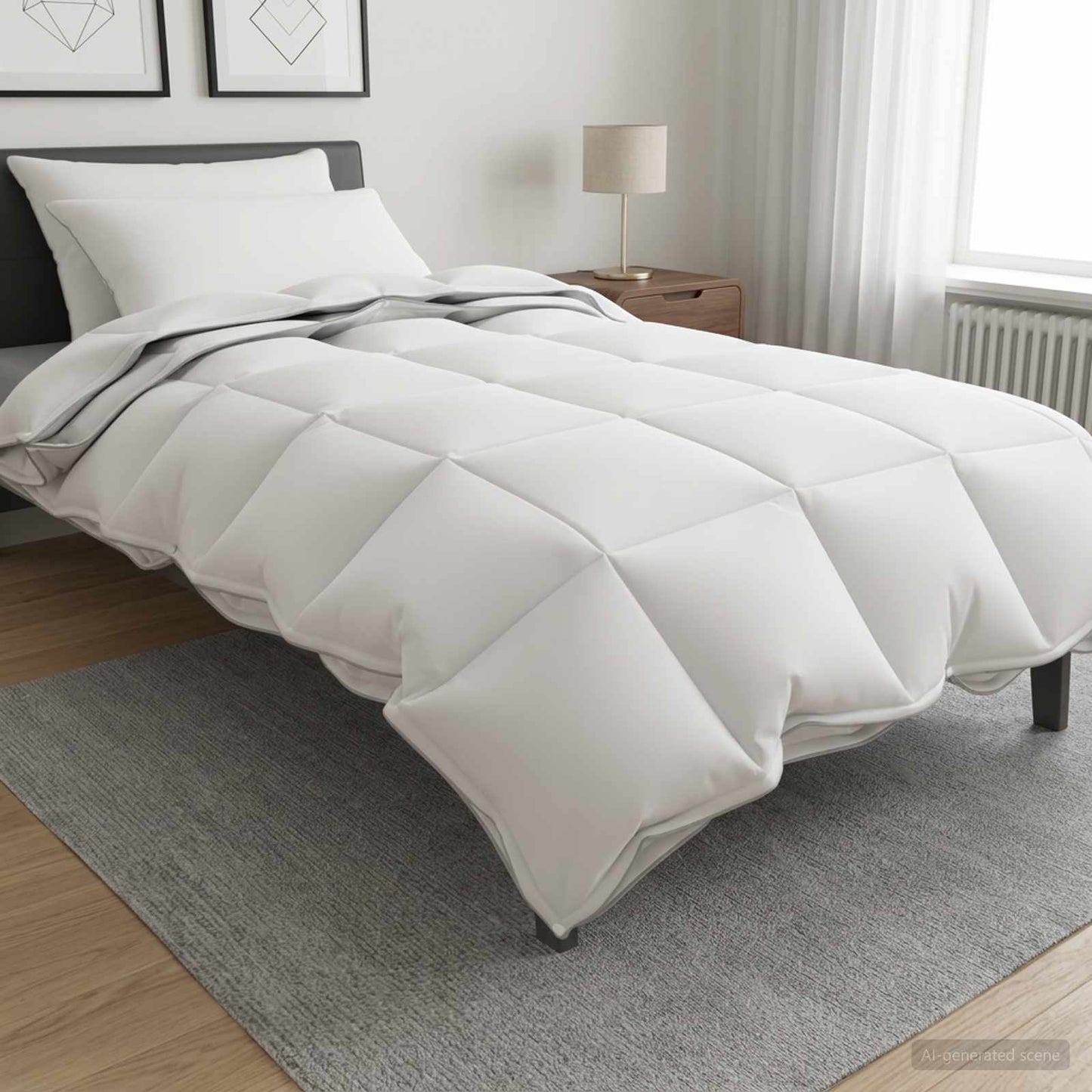 vidaXL Σετ Παπλωμάτων 3 τμχ. 140 x 220 cm Όλες οι εποχές Μπαμπού Λευκό