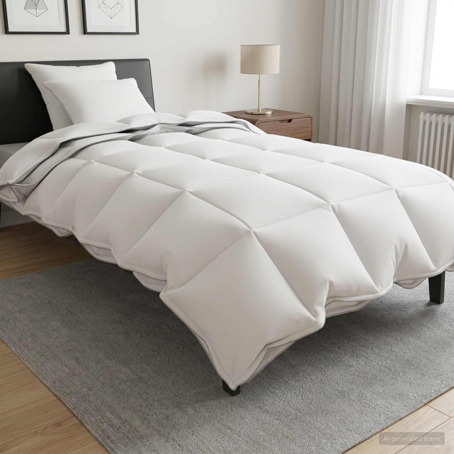 vidaXL Σετ Παπλωμάτων 3 τμχ. 155 x 220 cm Όλες οι εποχές Μπαμπού Λευκό