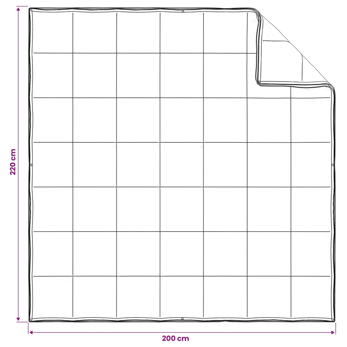 vidaXL Σετ Παπλωμάτων 3 τμχ. 200 x 220 cm Όλες οι εποχές Μπαμπού Λευκό