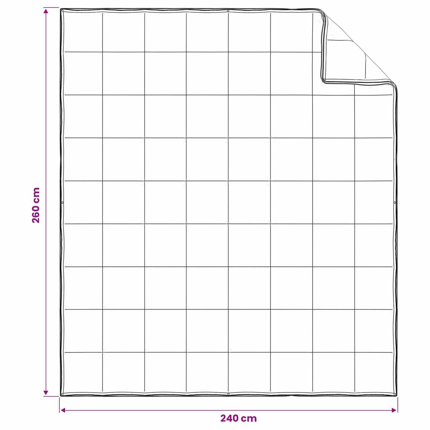 vidaXL Σετ Παπλωμάτων 3 τμχ. 260 x 240 εκ. Όλες οι εποχές Μπαμπού
