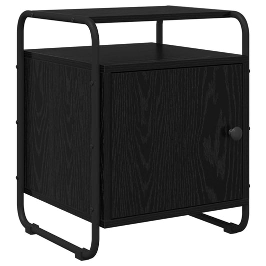 vidaXL Κομοδίνο Μαύρη Δρυς Επεξεργασμένο Ξύλο