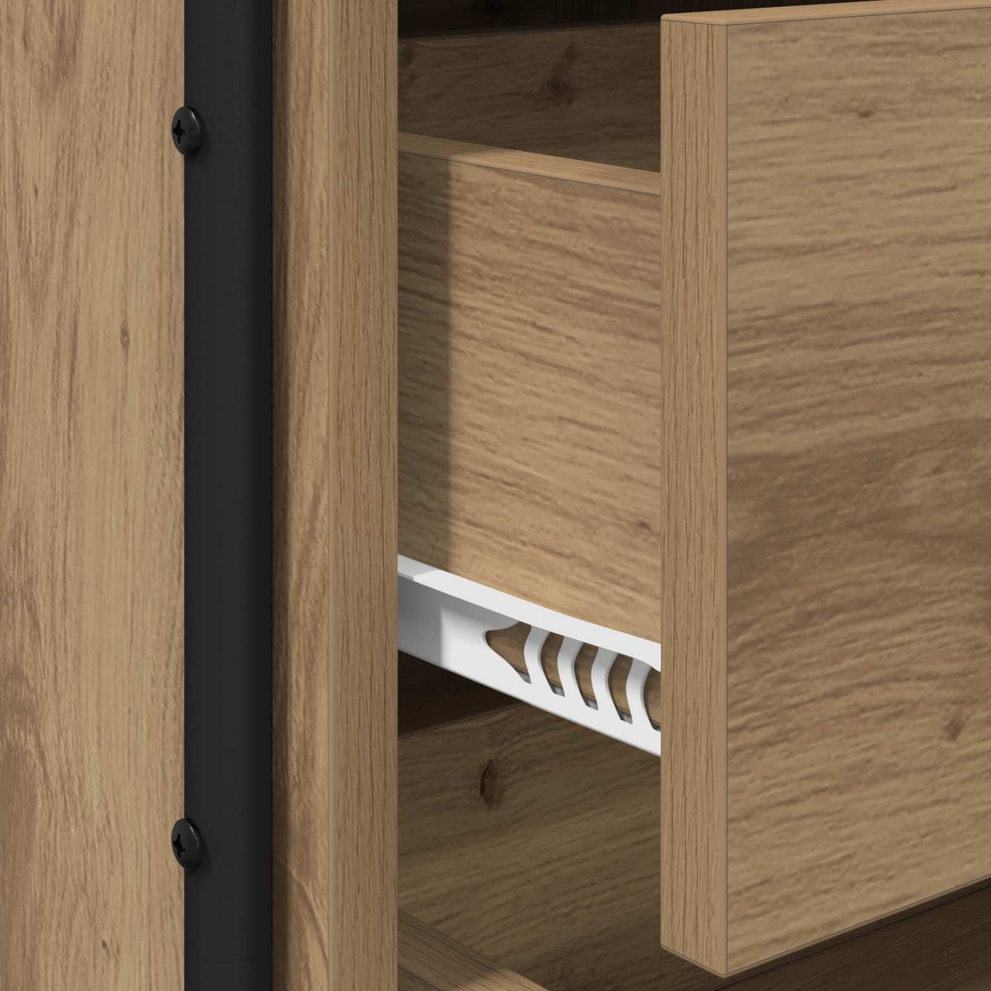 vidaXL Κομοδίνο Artisan Δρυς 35 x 36,5 x 61 εκ Επεξεργασμένο Ξύλο