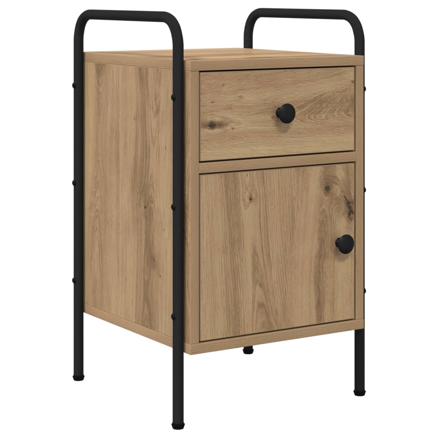 vidaXL Κομοδίνο Artisan Δρυς 35 x 36,5 x 61 εκ Επεξεργασμένο Ξύλο
