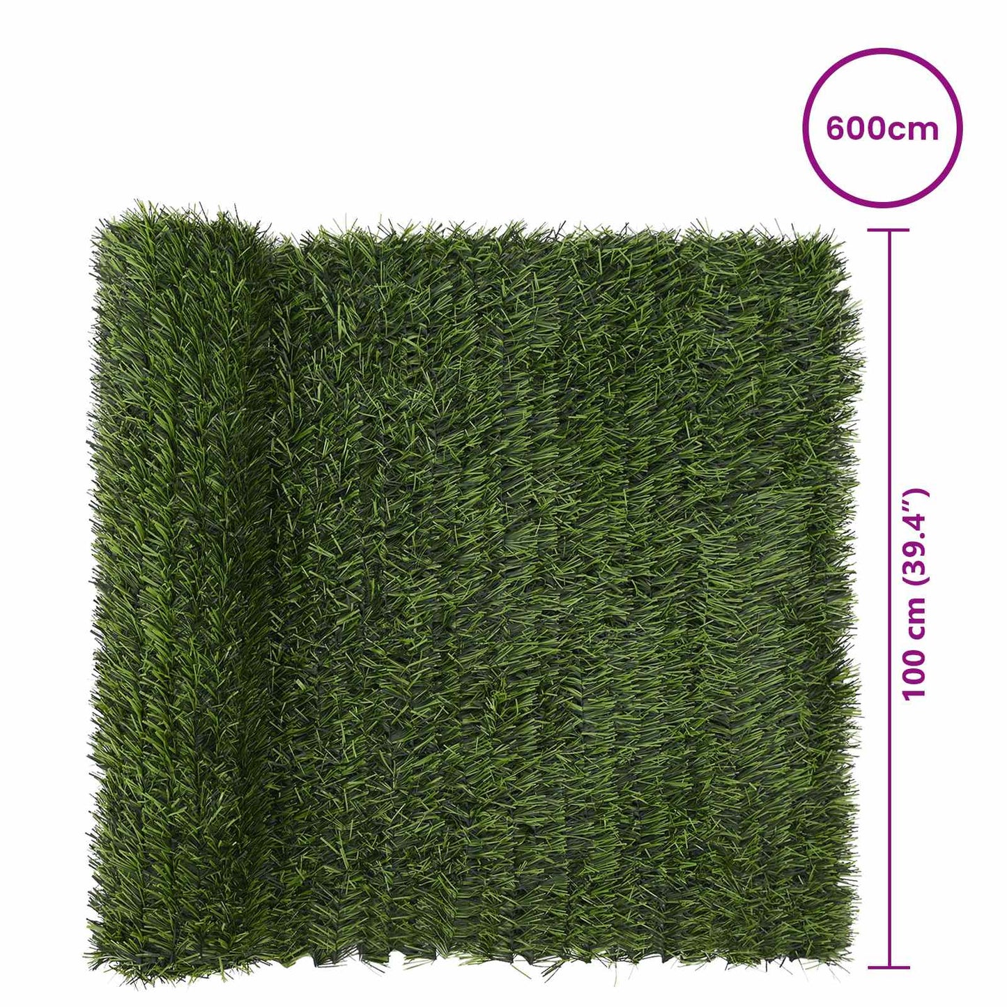 vidaXL Τεχνητός φράκτης Ανοιχτό Πράσινο 1 x 6 m PVC και Ατσάλι
