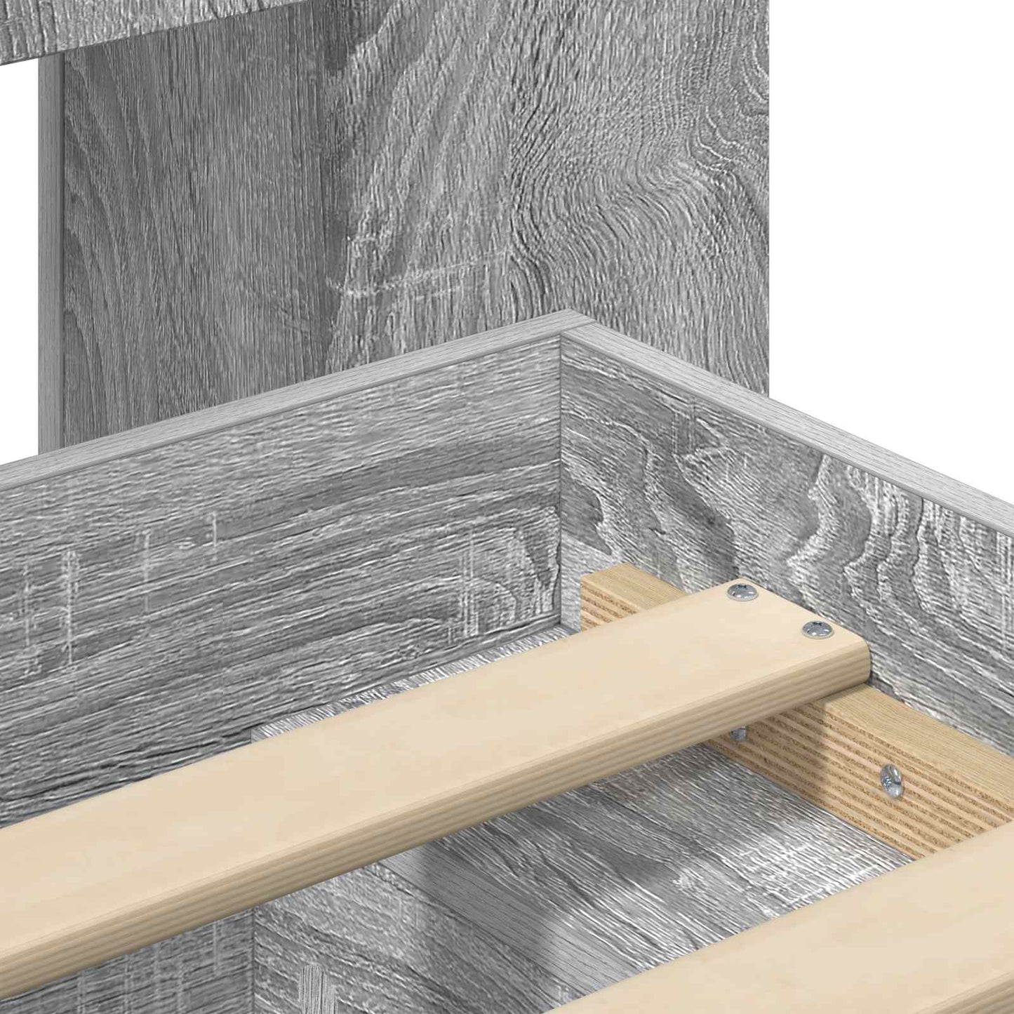 vidaXL Σκελετός κρεβατιού με αποθήκευση Γκρι Sonoma 100 x 200 cm