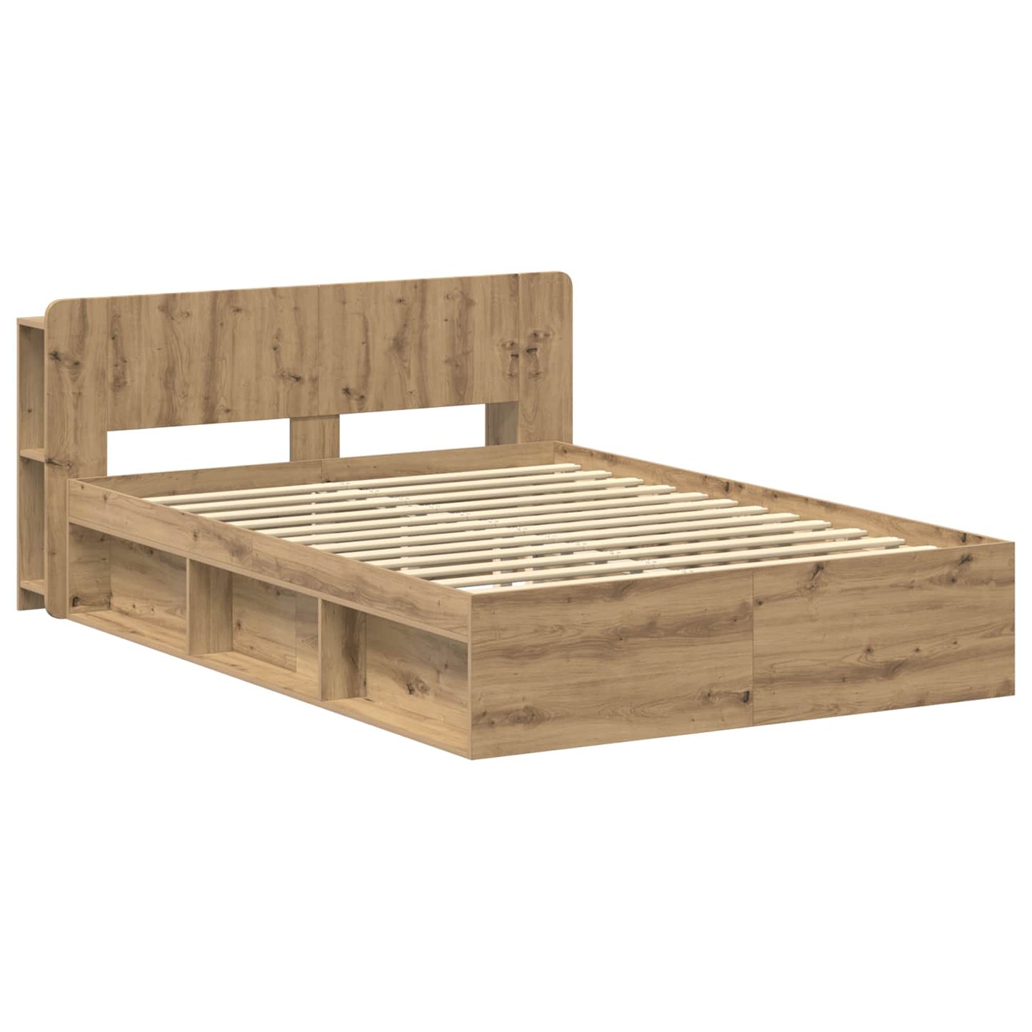 vidaXL Σκελετός κρεβατιού με αποθήκευση Artisan Δρυς 150 x 200 cm