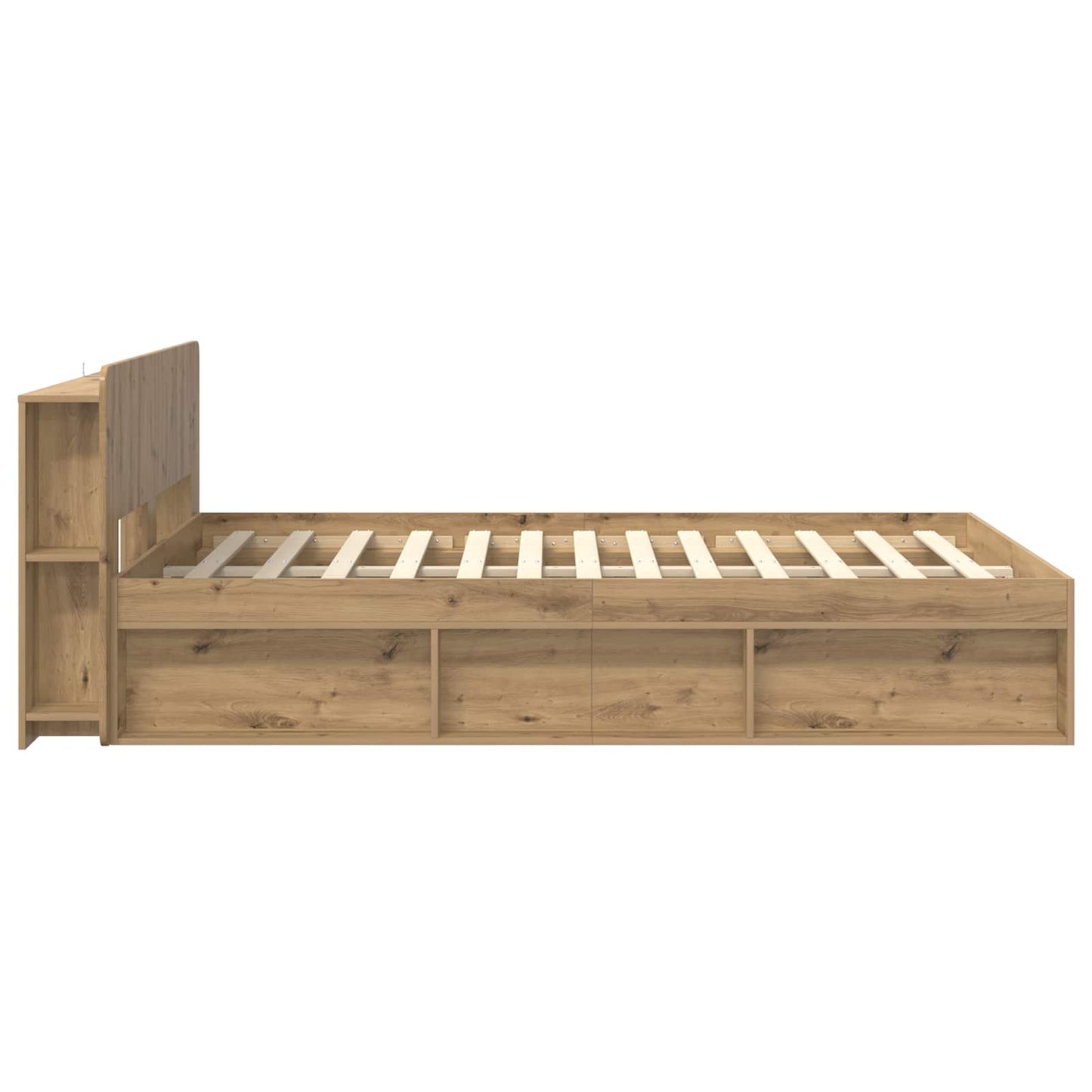 vidaXL Σκελετός κρεβατιού με αποθήκευση Artisan Δρυς 150 x 200 cm