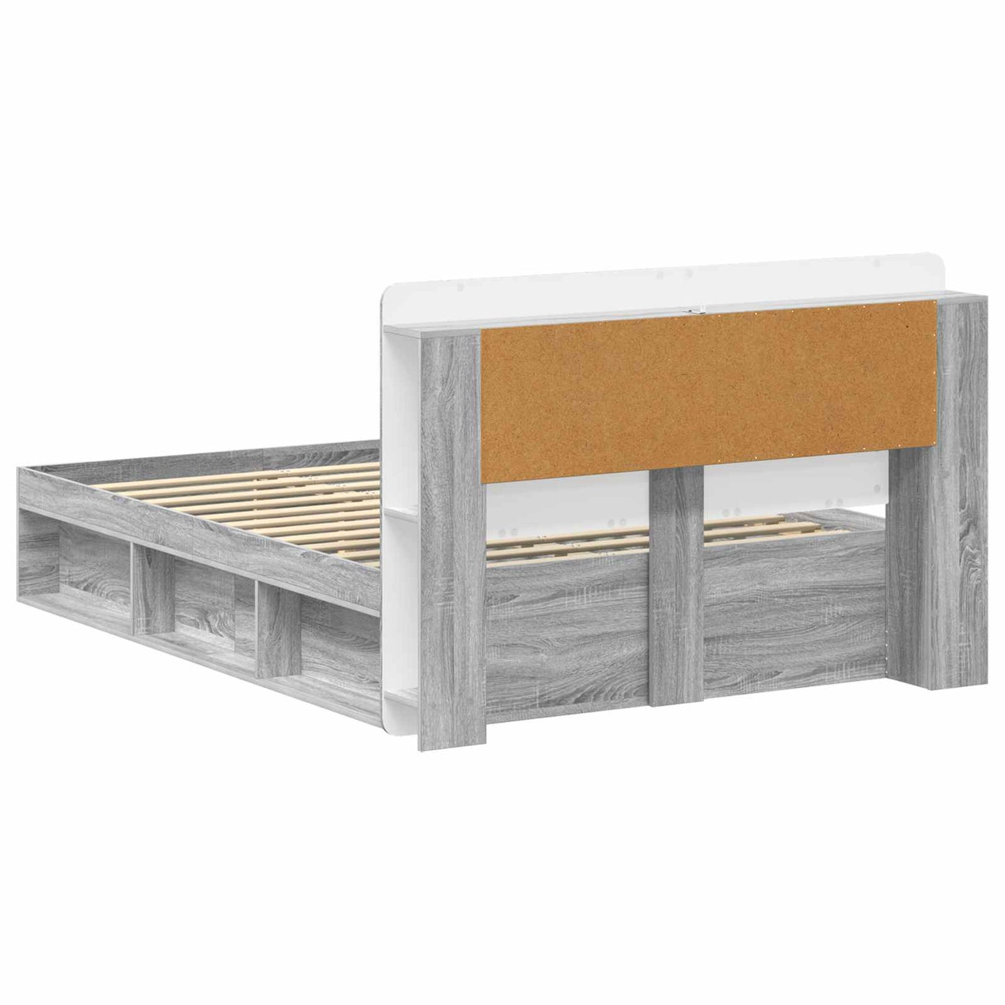 vidaXL Σκελετός κρεβατιού με αποθήκευση Γκρι Sonoma 160 x 200 cm