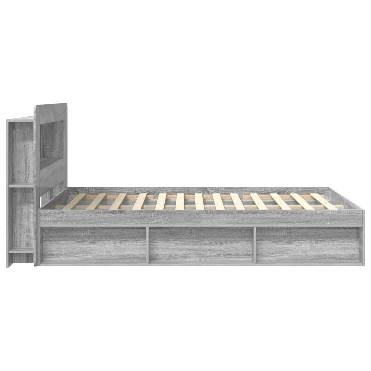 vidaXL Σκελετός κρεβατιού με αποθήκευση Γκρι Sonoma 160 x 200 cm