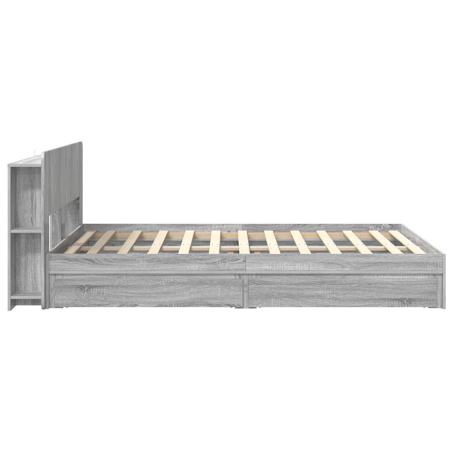 vidaXL Σκελετός κρεβατιού με αποθήκευση Γκρι Sonoma 160 x 200 cm
