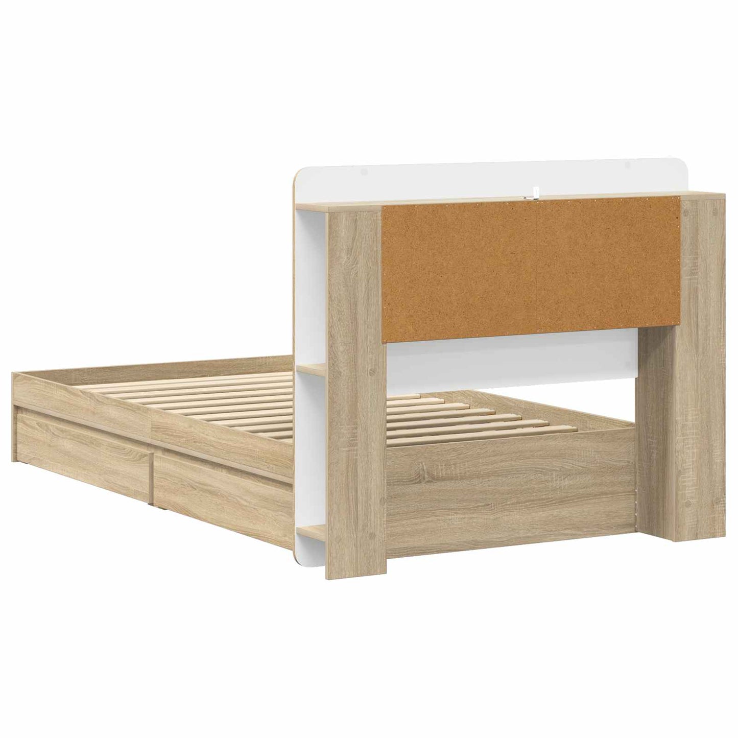 vidaXL Σκελετός κρεβατιού με αποθήκευση Sonoma Δρυς 100 x 200 cm