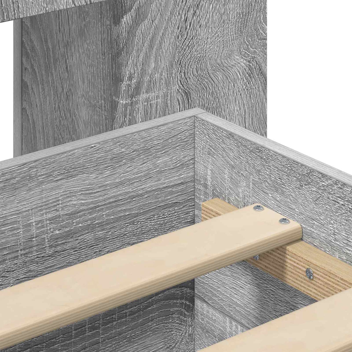 vidaXL Σκελετός κρεβατιού με αποθήκευση Γκρι Sonoma 140 x 200 cm