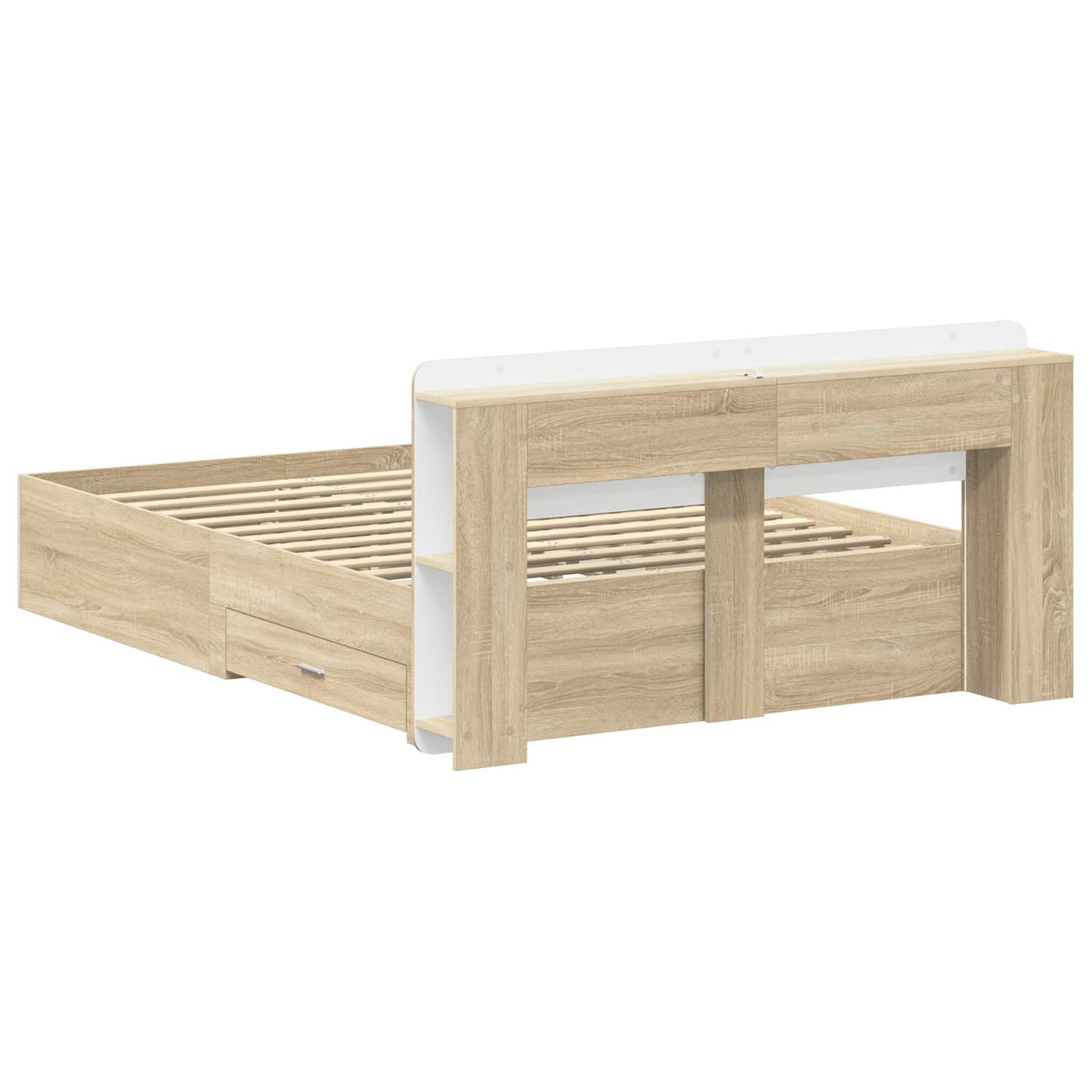 vidaXL Σκελετός κρεβατιού με αποθήκευση Sonoma Δρυς 150 x 200 cm