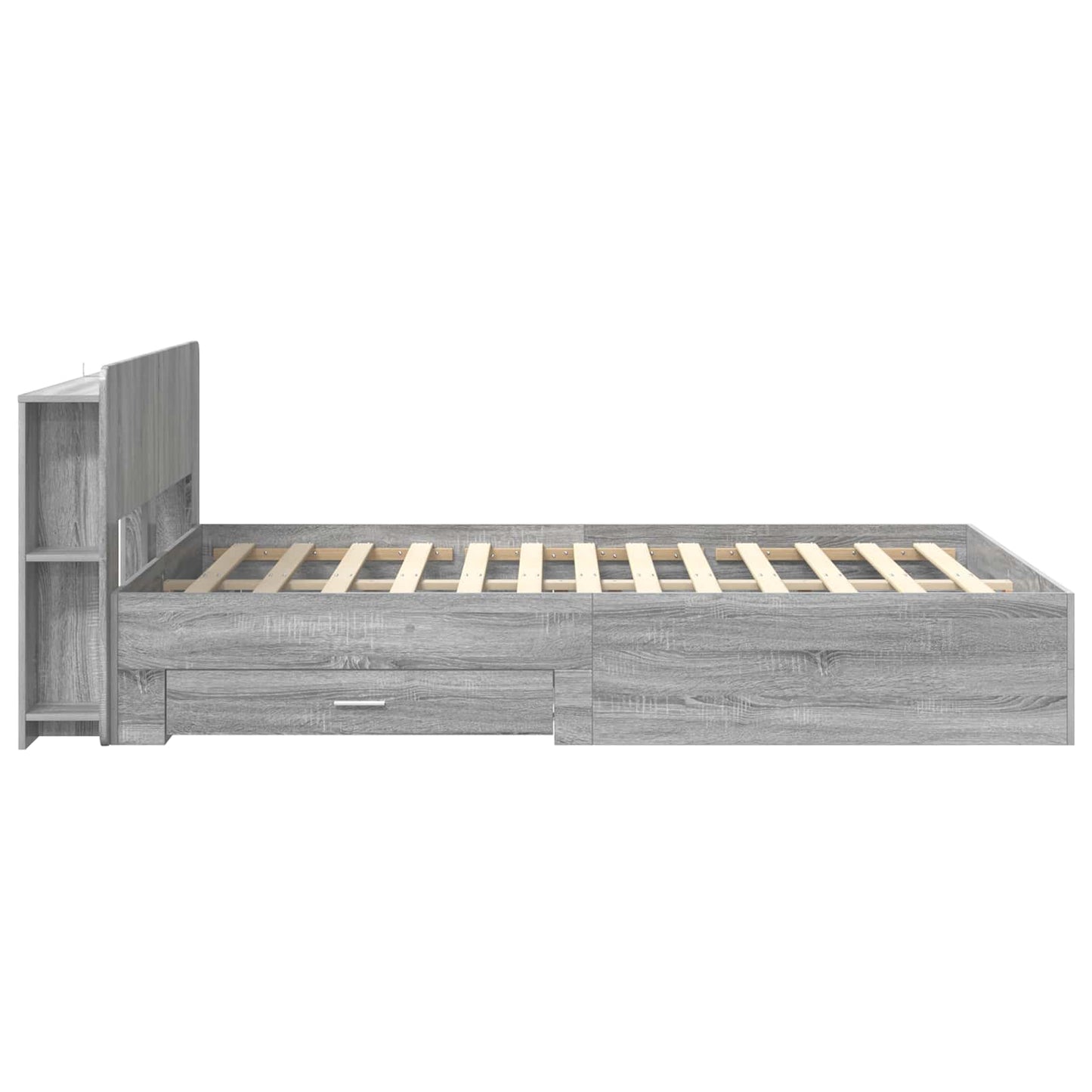 vidaXL Σκελετός κρεβατιού με αποθήκευση Γκρι Sonoma 160 x 200 cm