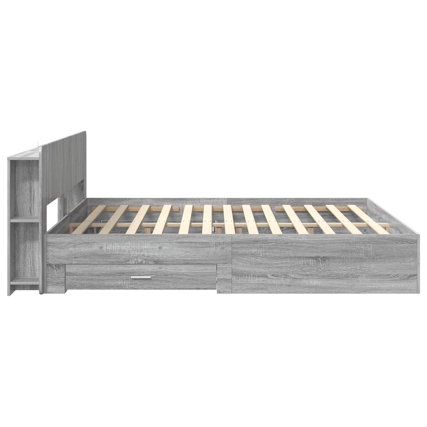 vidaXL Σκελετός κρεβατιού με αποθήκευση Γκρι Sonoma 200 x 200 cm