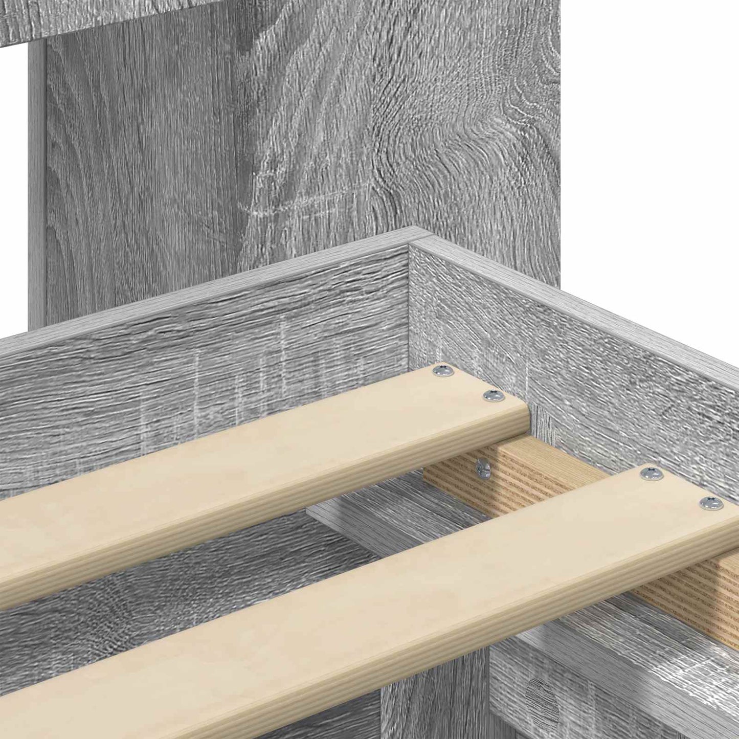 vidaXL Σκελετός κρεβατιού με αποθήκευση Γκρι Sonoma 100 x 200 cm