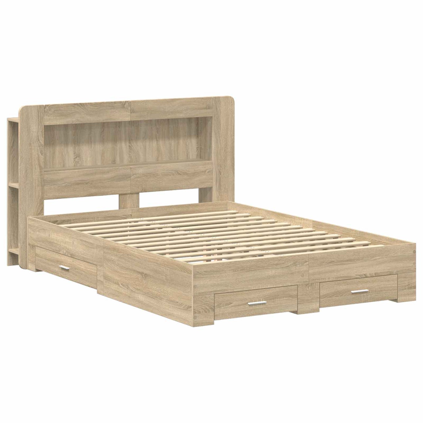 vidaXL Σκελετός κρεβατιού με αποθήκευση Sonoma Δρυς 150 x 200 cm