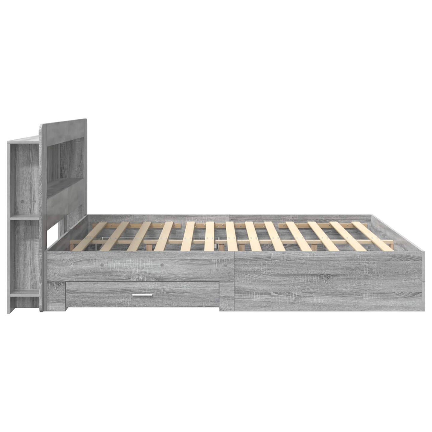 vidaXL Σκελετός κρεβατιού με αποθήκευση Γκρι Sonoma 200 x 200 cm