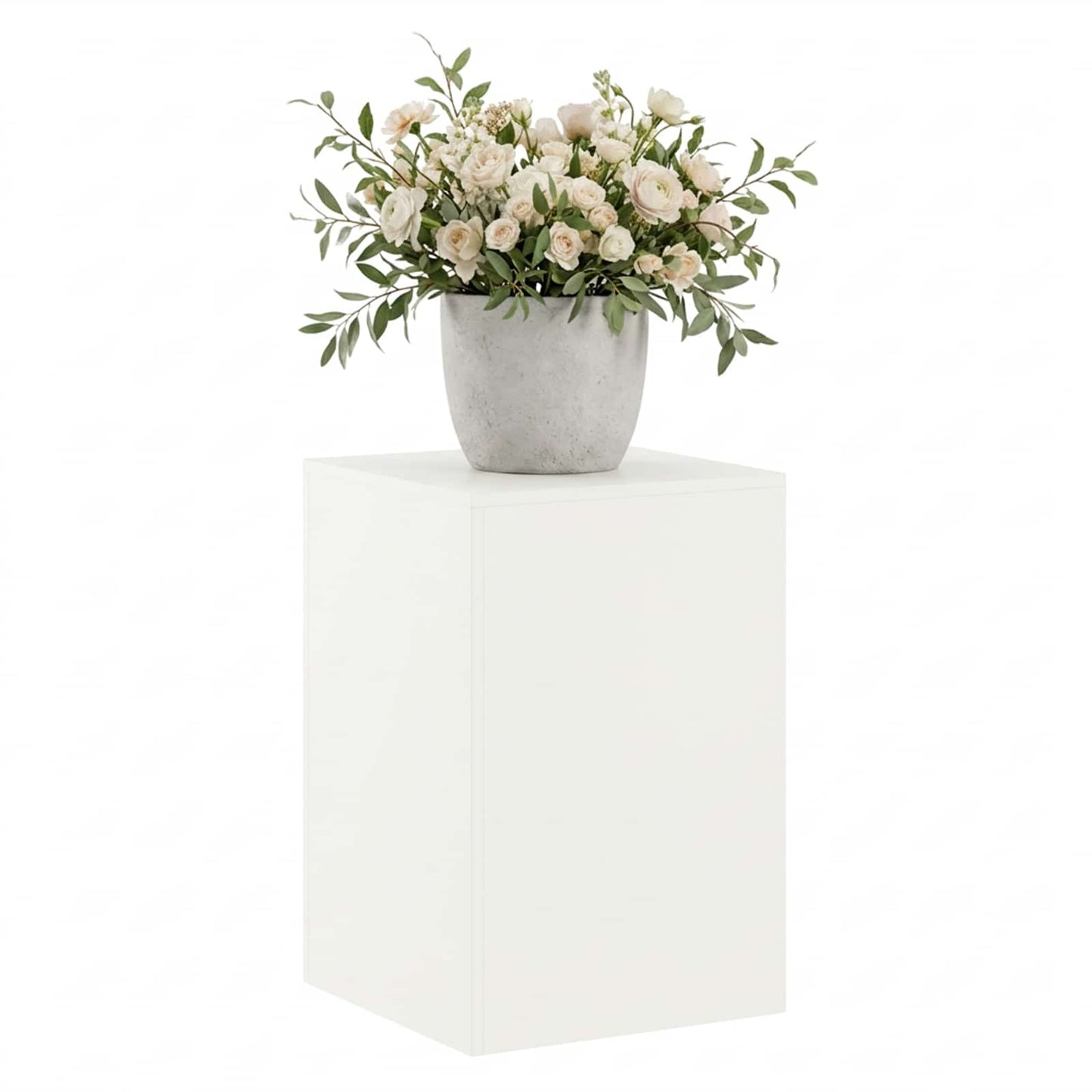 vidaXL Βάση φυτών Λευκό 40 x 40 x 60 cm Ατσάλι