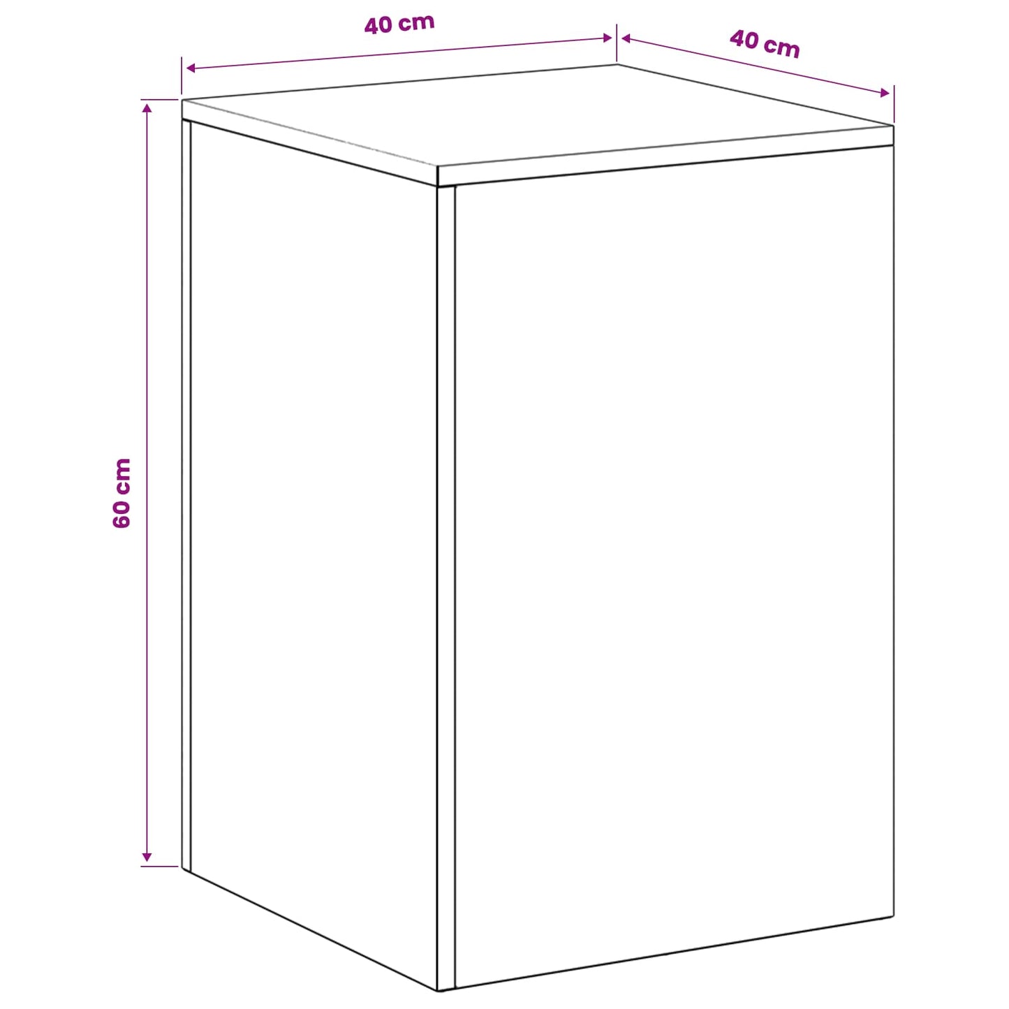 vidaXL Βάση φυτών Ανθρακί 40 x 40 x 60 cm Ανοξείδωτο Ατσάλι