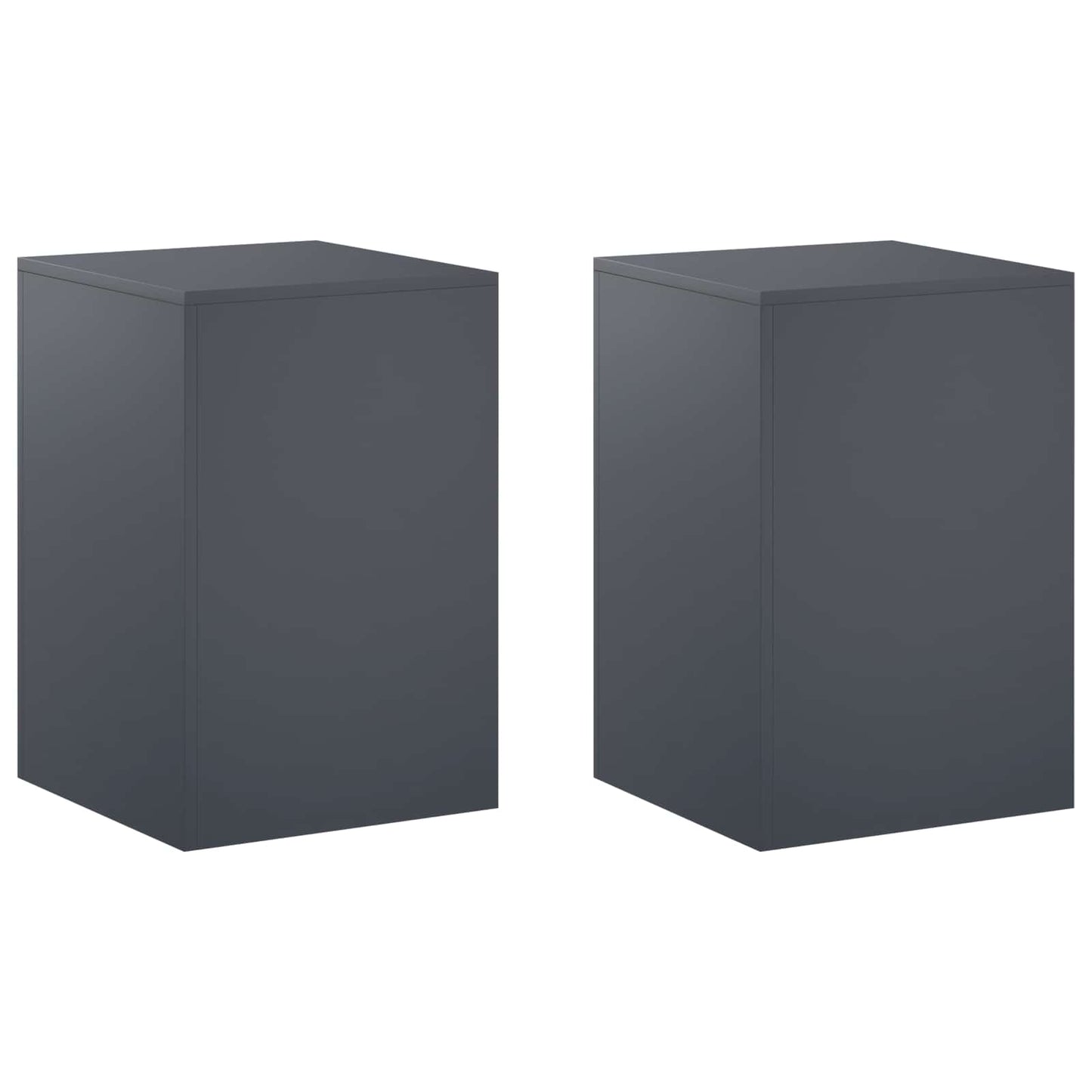 vidaXL Βάση φυτών 2 pcs Ανθρακί 40 x 40 x 60 cm Γαλβανισμένος Χάλυβας