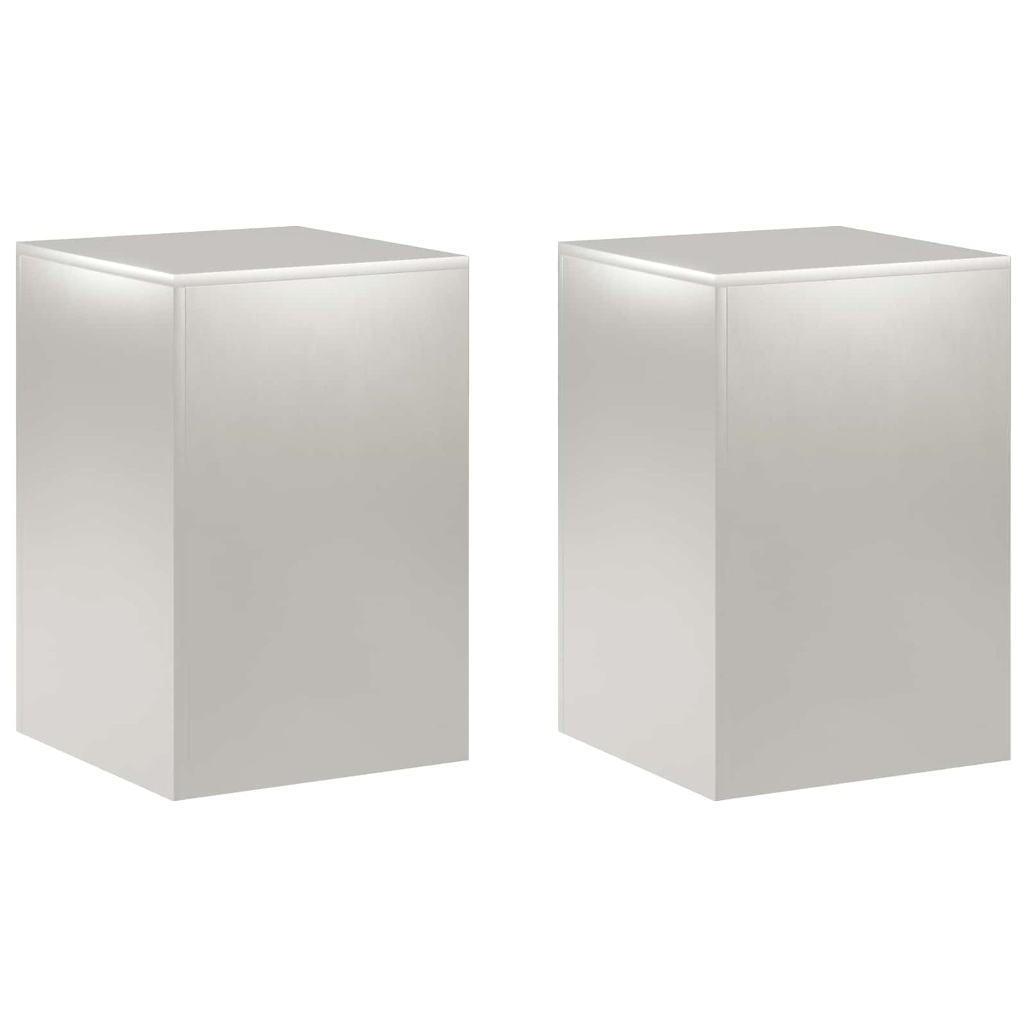 vidaXL Βάση φυτών 2 pcs Ασημί 40 x 40 x 60 cm Ατσάλι