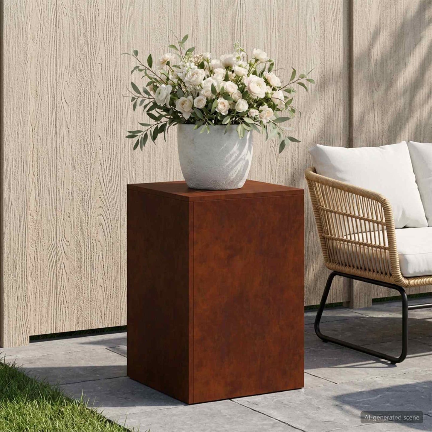 vidaXL Βάση φυτών Σκ rusty 40 x 40 x 60 cm Ατσάλι Σκληρυθέν στον Αέρα